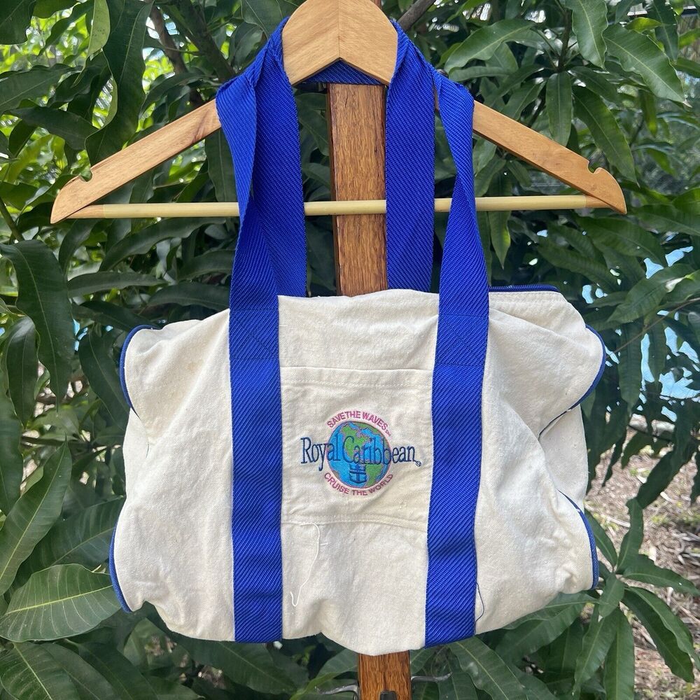 Royal Caribbean Save the Waves Cruise Tote Bag Embroidered Mini Duffle
